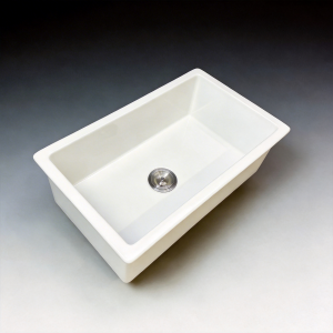 30-inch White Fireclay Undermount Single Bowl  Kitchen Sink