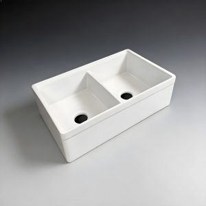 Wholesale TAITAO 33-Inch Double Bowl Fireclay Farmhouse Sink with Workstation S12183E