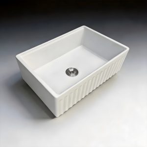 Wholesale TAITAO S2025K Series: 30" & 33" Fireclay Single Bowl Farmhouse Apron-Fluted Front Kitchen Sink with Workstation Ledge
